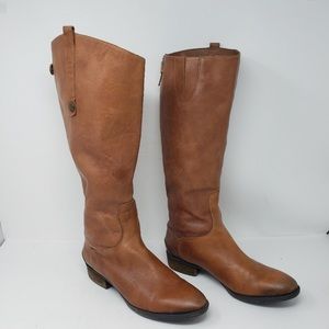 Sam Edelman Penny 2 Leather Wide Calf Boots 8